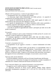 Istituzioni di diritto privato II prof.ssa Elisabetta Panzarini