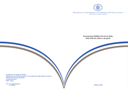 Partenariato Pubblico Privato in Italia. Stato dell`arte, futuro e