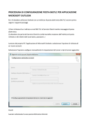 Istruzioni configurazione posta elettronica BiG TLC per applicazione