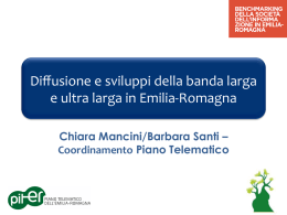 Diffusione e sviluppi della banda larga e ultra larga in Emilia