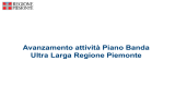 Avanzamento attività Piano Banda Ultra Larga Regione Piemonte