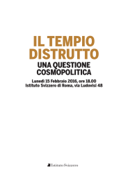 IL TEMPIO DISTRUTTO - Istituto Svizzero di Roma