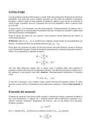 STIMATORI Il metodo dei momenti