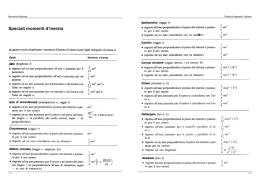 Speciali momenti d`inerzia