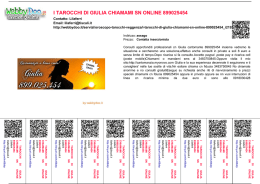 i tarocchi di giulia chiamami sn online 899025454