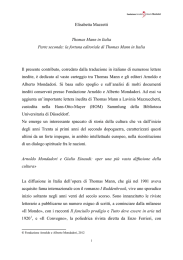 Thomas Mann in Italia - Fondazione Arnoldo e Alberto Mondadori