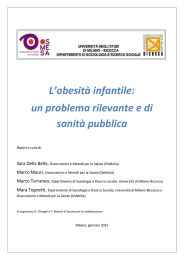 L`obesità infantile: un problema rilevante e di sanità pubblica