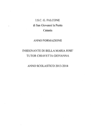 relazione di bella maria jose - Istituto Comprensivo "G. FALCONE"