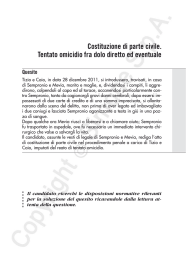 Costituzione di parte civile. Tentato omicidio fra dolo diretto ed