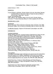 Curriculum Vitae – Brian E. McConnell