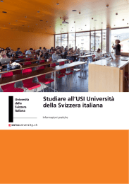 Studiare all`USI Università della Svizzera italiana