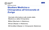 Studiare Medicina e Chiropratica all`Università di Zurigo