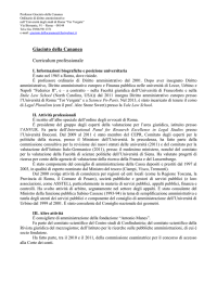 Giacinto della Cananea Curriculum professionale