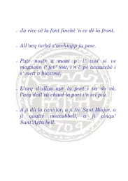 Ju ricc v&egrave; la font finch&egrave; `n ce d&egrave; la front. All`acq torbd s`acchiapp ju