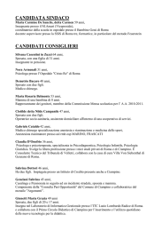 professioni delle candidate/i di "CITTÀ ATTIVA "