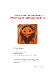 Lo sguardo di Dioniso e l`enthousiasmòs dionisiaco