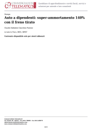 Auto a dipendenti: super-ammortamento 140% con il freno tirato