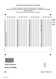 compito della prova - Università degli Studi di Catania