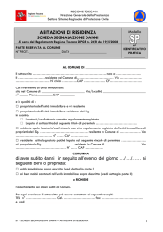 Abitazioni di residenza &ndash; scheda segnalazione danni
