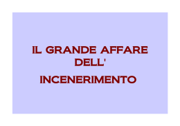 “Venendo al problema dell`inquinamento da rifiuti, è ovvio che