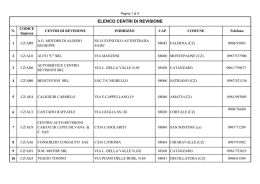 Centri di Revisione - Provincia di Catanzaro