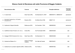 Elenco Centri di revisione Reggio Calabria