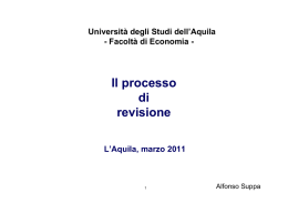 Il processo di revisione - Facoltà di Economia