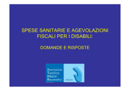 SPESE SANITARIE E AGEVOLAZIONI FISCALI PER I DISABILI: