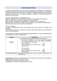 Spese di Rappresentanza Ristoranti Pubblicit Omaggi