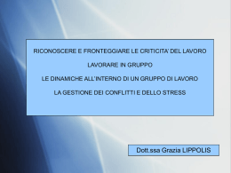 Le dinamiche relazionali e i ruoli all`interno del gruppo