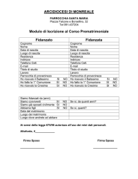 Scarica il modulo di iscrizione al corso prematrimoniale