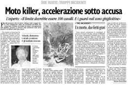 Moto killer, accelerazione sotto accusa