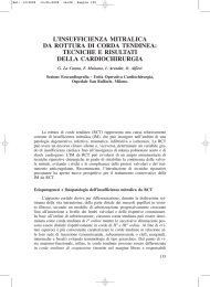 L`INSUFFICIENZA MITRALICA DA ROTTURA DI CORDA