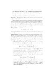 NUMERI RAZIONALI ED ESTREMO SUPERIORE