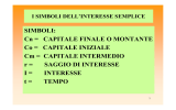 SIMBOLI: Cn = CAPITALE FINALE O MONTANTE Co = CAPITALE