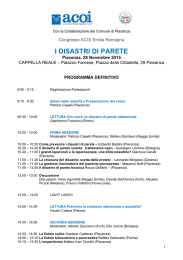 I DISASTRI DI PARETE - Azienda AUSL Piacenza