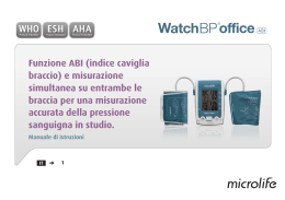 Funzione ABI (indice caviglia braccio) e misurazione