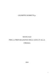 Manuale Per La Preparazione Degli Adulti Alla Cresima