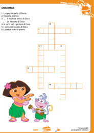 CRUCIVERBA 1. Lo speciale salto di Boots 2. Il cugino di Dora 3. Il