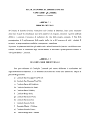 REGOLAMENTO PER LA ISTITUZIONE DEI COMITATI DI