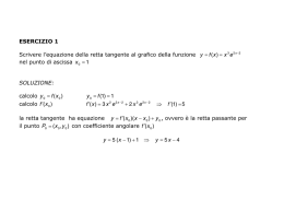 Scrivere l`equazione della retta tangente al grafico della funzione