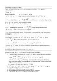 Intersezione tra retta e parabola: