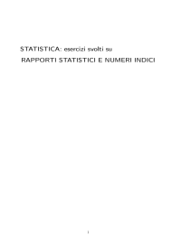 STATISTICA: esercizi svolti su RAPPORTI STATISTICI E NUMERI