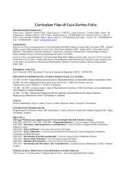 Curriculum Vitae di Luca Sorriso-Valvo