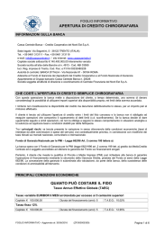 apertura di credito chirografaria quanto pu&ograve; costare il fido