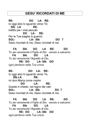GESU` RICORDATI DI ME