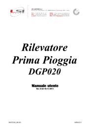 Rilevatore indicatore di prima pioggia