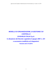 MODELLO DI ORGANIZZAZIONE, DI GESTIONE E DI CONTROLLO