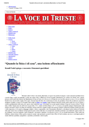 “Quando la fisica è di casa”, una lezione affascinante