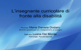 L`insegnante curricolare di fronte alla disabilità